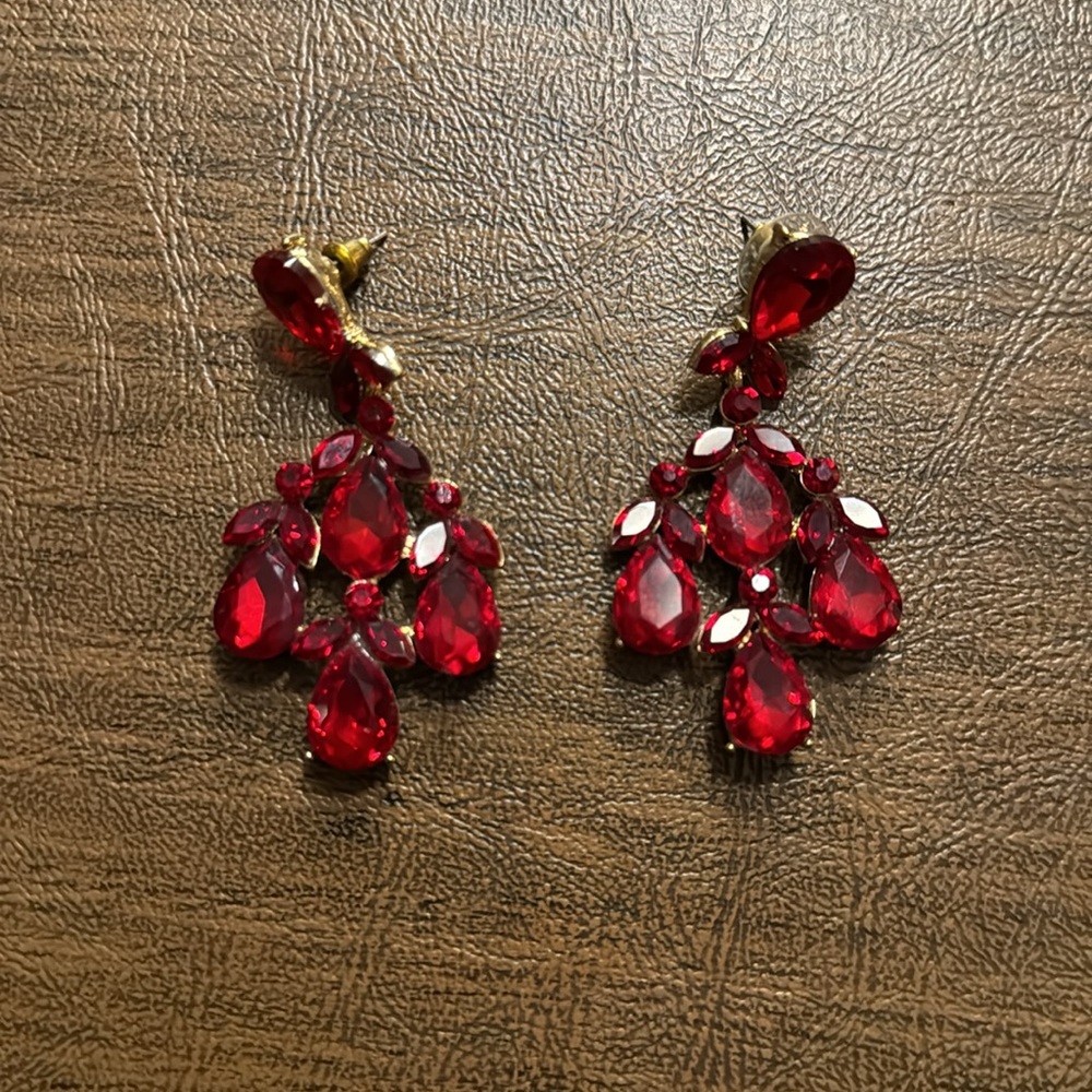 Red Jewel Earrings